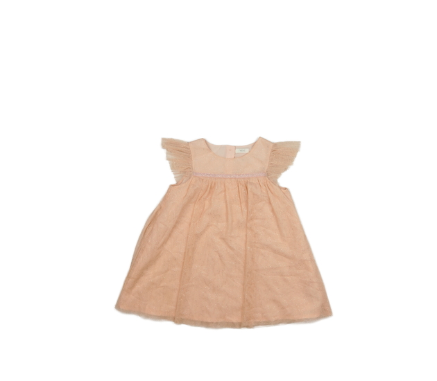 Růžové lesklé tylové šaty Next