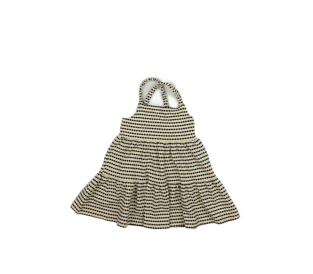 Krémové šaty s černými detaily F&F