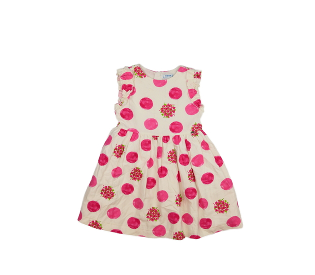 Smetanové společenské šaty s kolečky Mayoral 