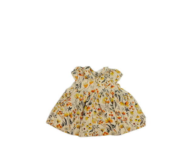 Krémové květinové společenské šaty Next