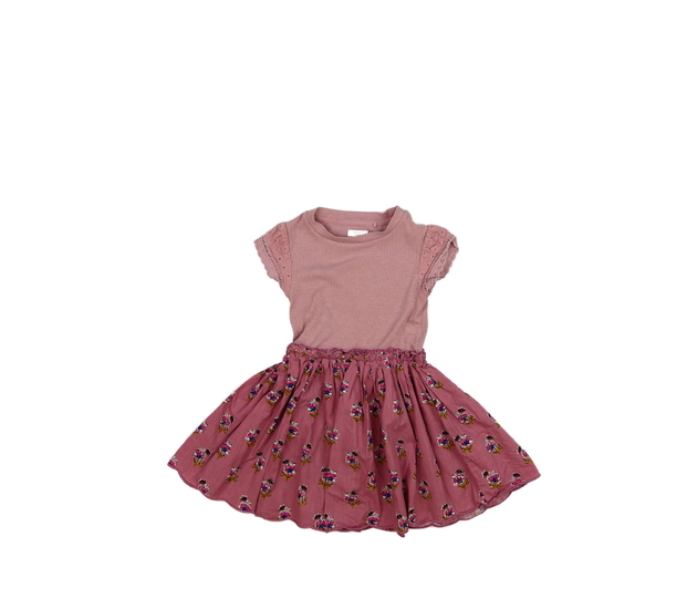 Růžové šaty s květinami Next