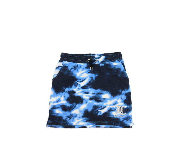 Modrá batikovaná tepláková sukně 