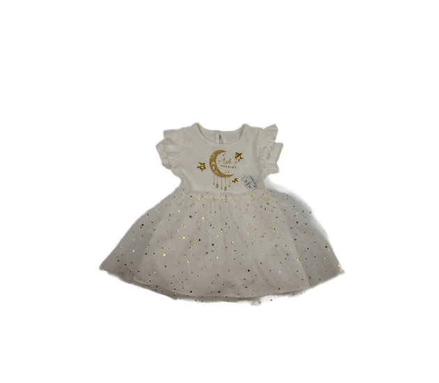 Nové smetanové zdobné šaty 