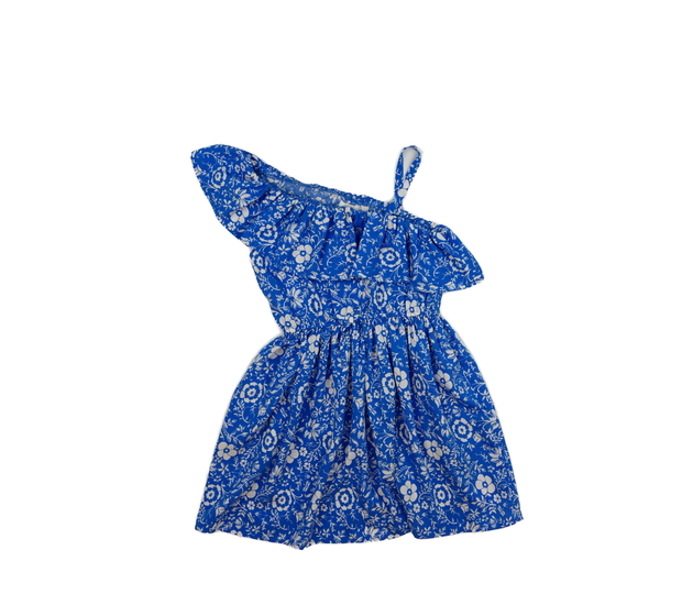 Modré krásné vzdušné šaty s volánkem Next