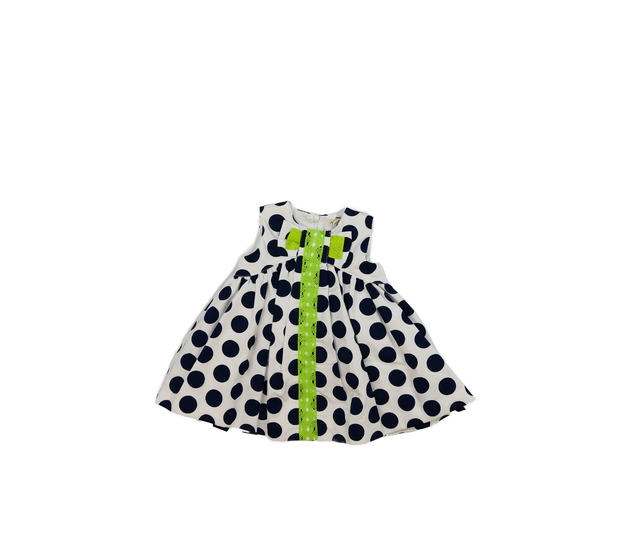 Nové bílé šaty s modrými kolečky 