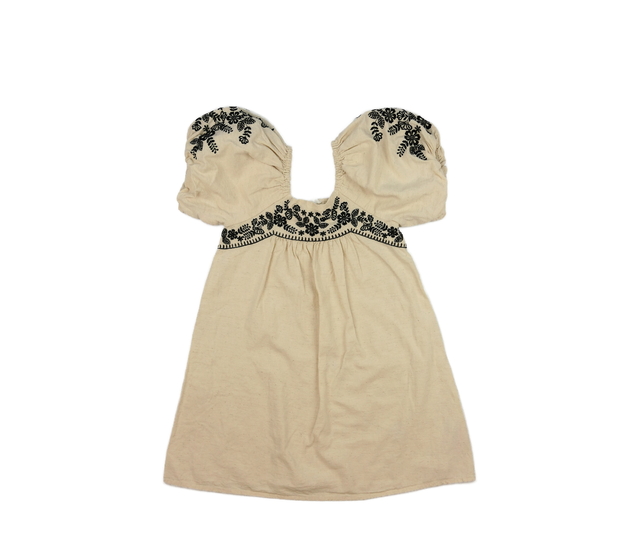 Hnědé široké šaty s černými detaily Primark 