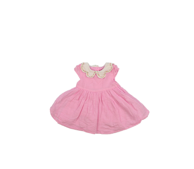 Růžové šaty s límečkem George