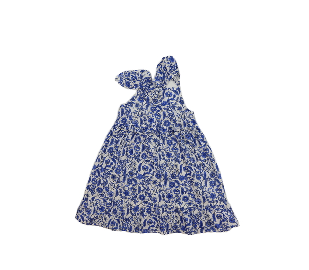 Bílé vzdušné šaty s modrými květinami Primark 