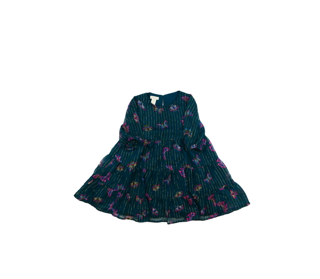 Krásné zelené společenské šaty s motýlky Monsoon 