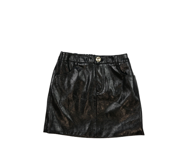 Černá koženková sukně River Island 