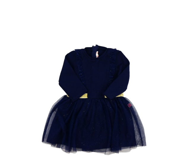 Tmavě modré šaty s tylovou sukní 