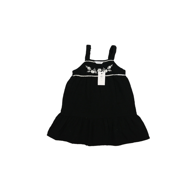 Nové černé široké šaty s květinami Primark 