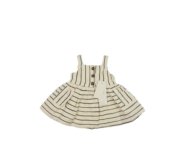 Nové krémové pruhované šaty F&F