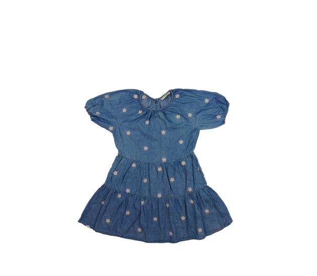 Modré šaty s vyšitými květinami George