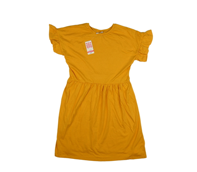 Nové žluté šaty nabírané v pase