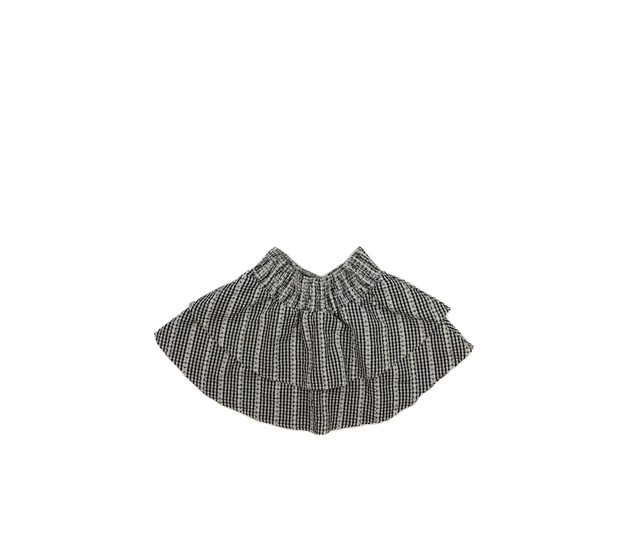 Kostkovaná prošívaná sukně s volánky Primark 