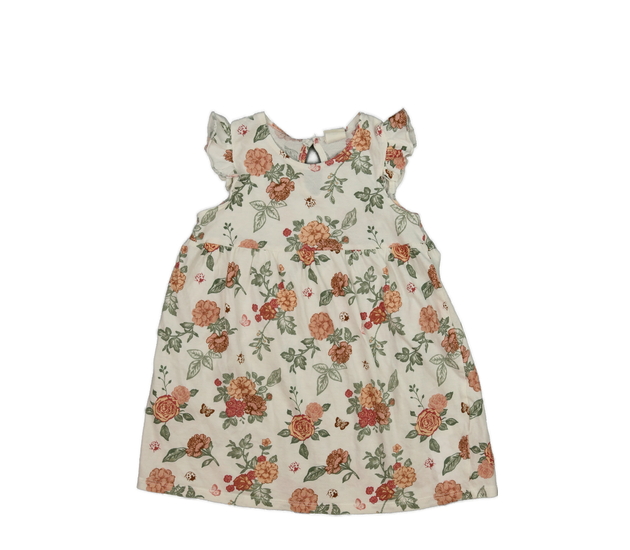 Krémové květinové šaty H&M