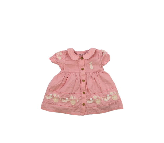 Růžové košilové šaty se zajíčkem M&S