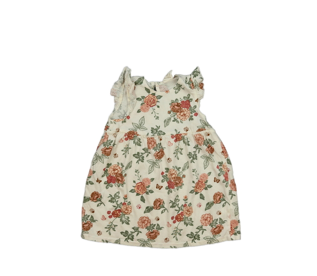 Krémové květinové šaty H&M