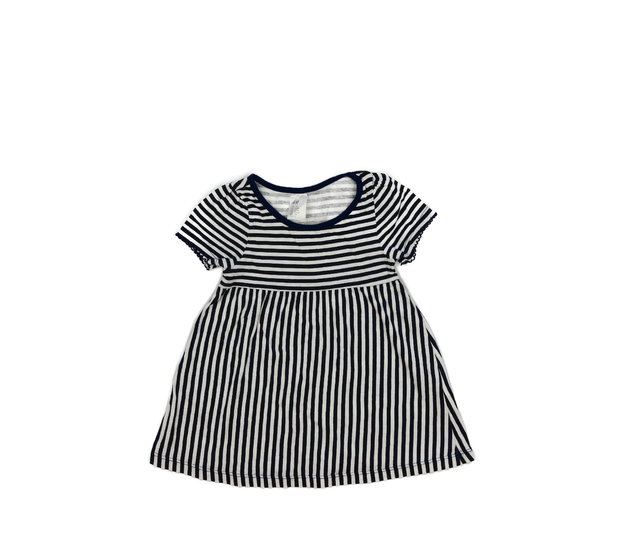 Tmavo-bílé pruhované šaty H&M