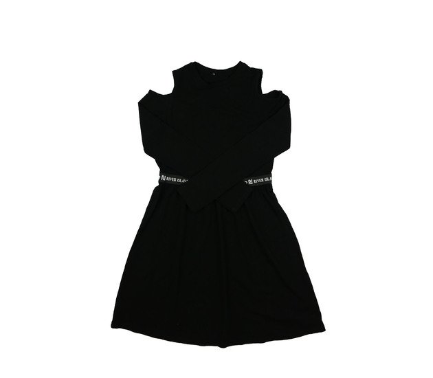 Černé šaty s holými rameny vel. 176 River Island 