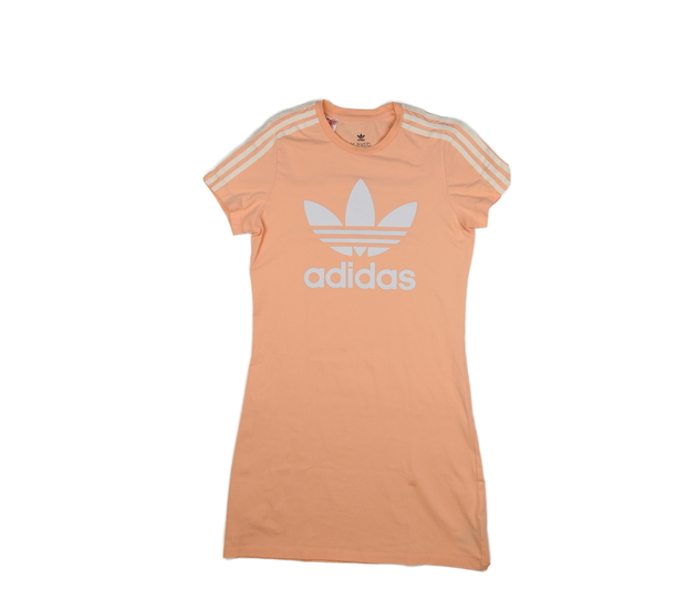 Oranžové dlouhé šaty vel. 170 Adidas