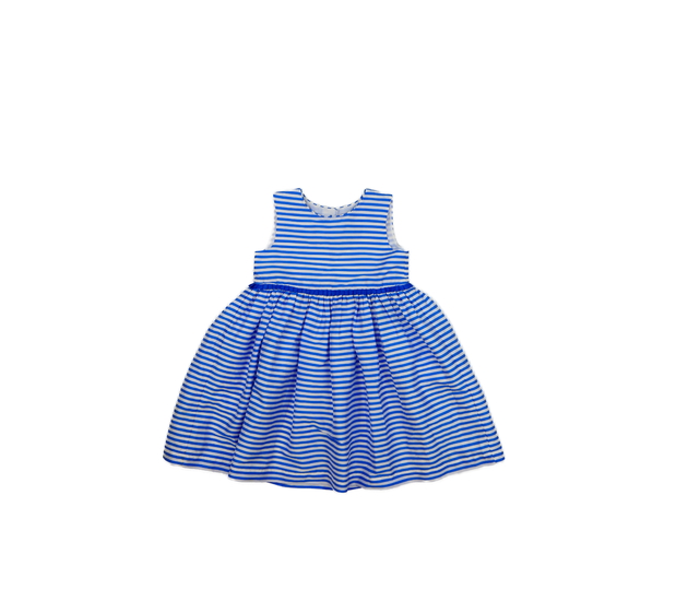 Modro-bílé pruhované společenské šaty Mothercare