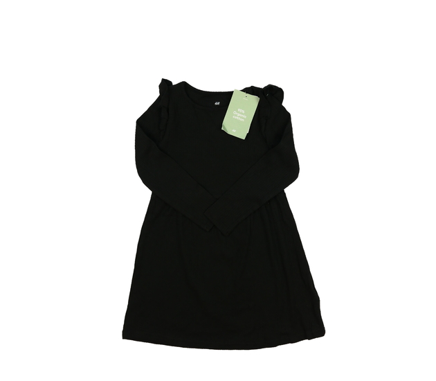 Nové černé šaty s volánky H&M