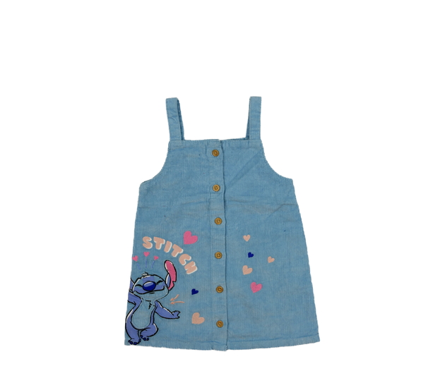 Modré manšestrové šaty Stitch Primark 