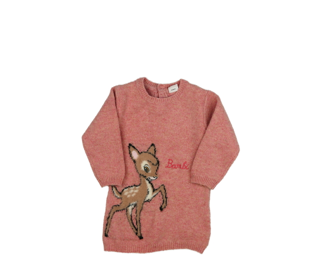 Růžové pletené šaty Bambi Disney 