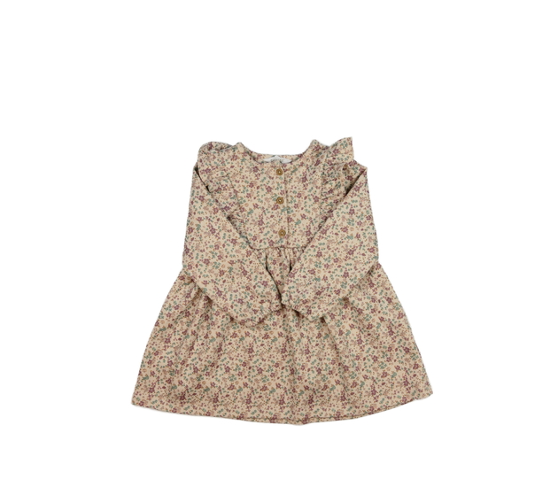 Světlé květinové teplé šaty s volánky Primark 
