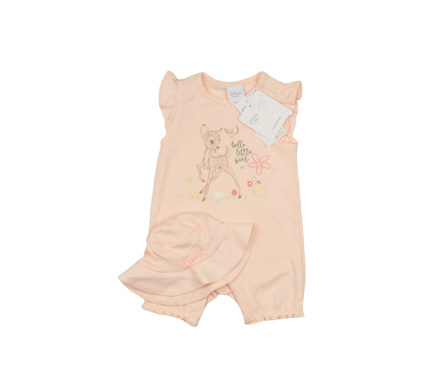 Nový růžový overal a klobouček Bambi Disney