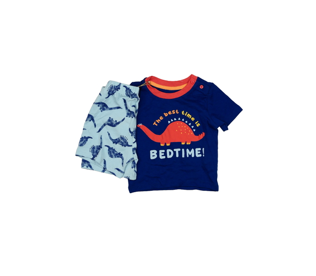 Tmavomodré triko a kraťasy Primark