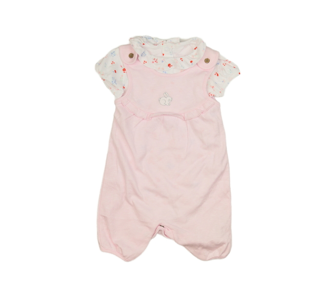 Růžový overal a bílé body Nutmeg