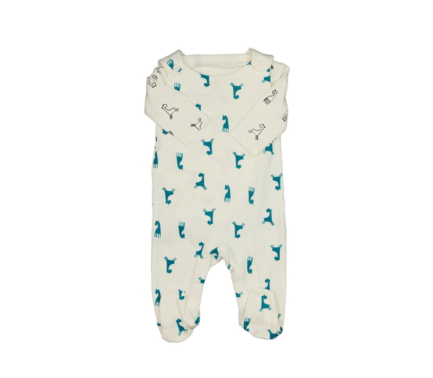 Bílé body a overal se žirafami 