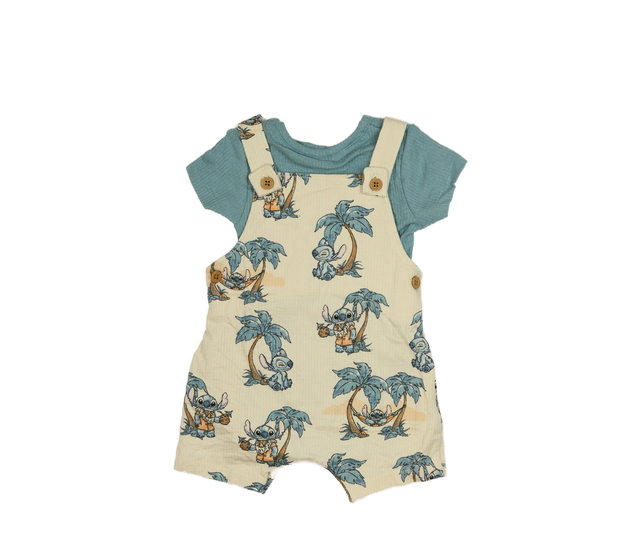 Krémový overal a modré body Stitch George