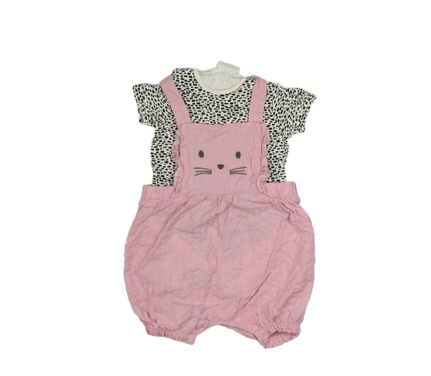 Růžový overal a body s puntíky Next