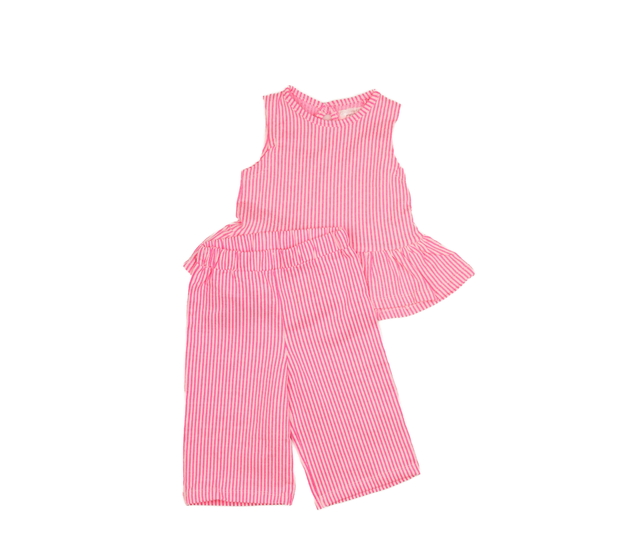 Růžové pruhované tílko a kalhoty Primark