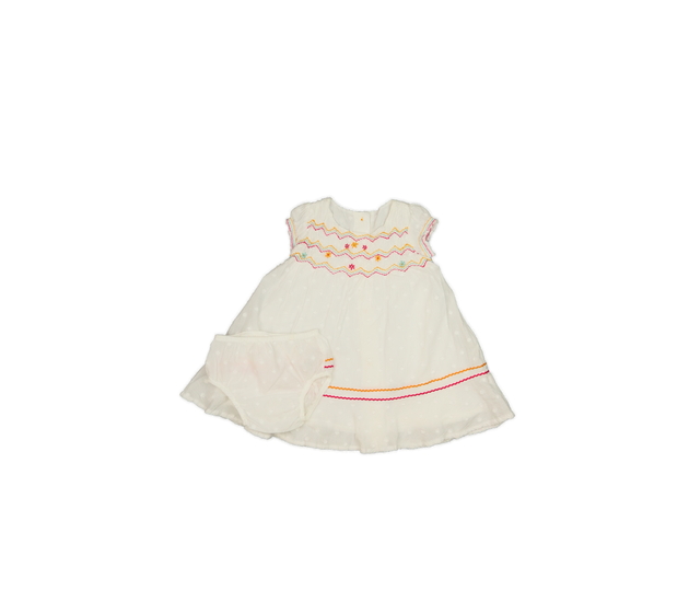 Bílé zdobené šaty a spoďárky M&S