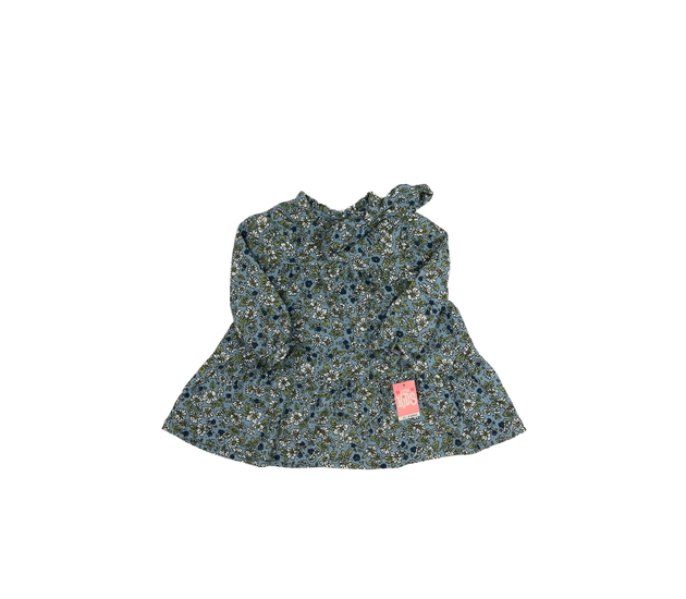 Nové modré květinové šaty s čelenkou 