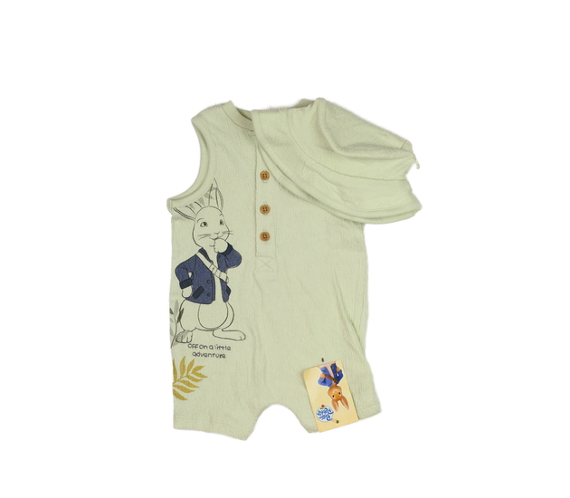 Nový zelený overal a klobouk Králíček Petr George