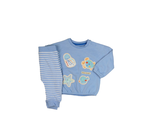 Nová modrá mikina a legíny 