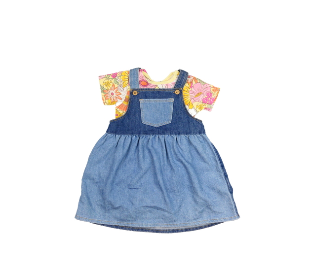 Květinové body a modré šaty H&M