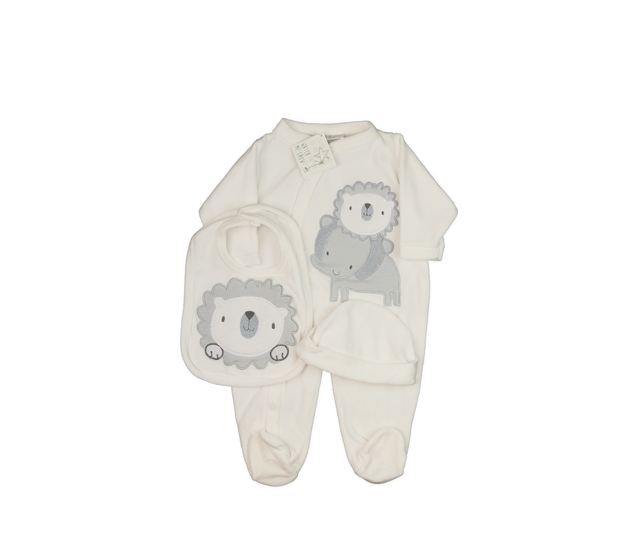 Nový bílý teplejší overal, bryndák a čepička