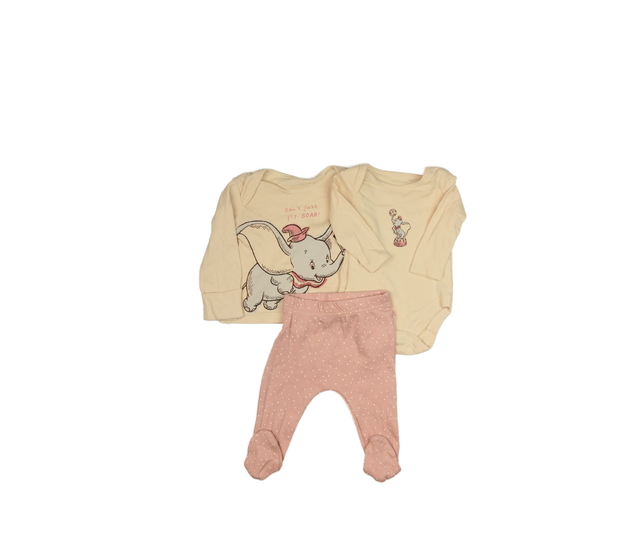 Hnědé body, triko a růžové legíny Disney George