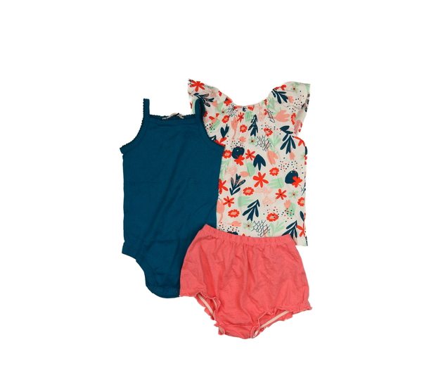 Dívčí letní set kraťasy, triko a body 