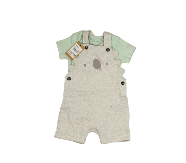 Nové zelené body a šedý overal Mothercare