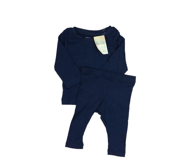 Nové tmavě modrý žebrovaný set Primark