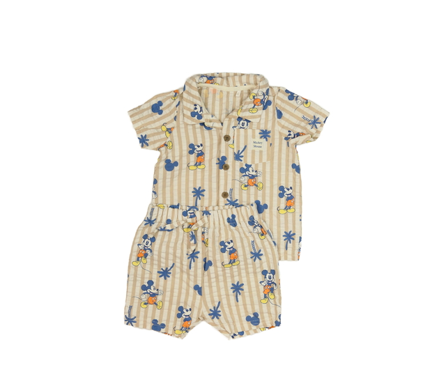 Hnědá košile a kraťasy Mickey Disney Tu