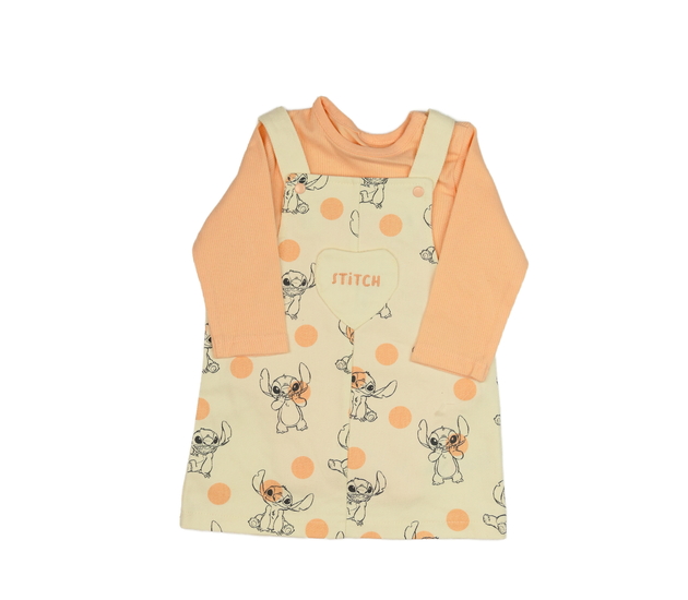 Oranžové body a krémové šaty Stitch Disney George